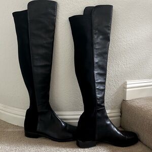 Stuart Weitzman OTK Boots | Size 6 | Black Leather